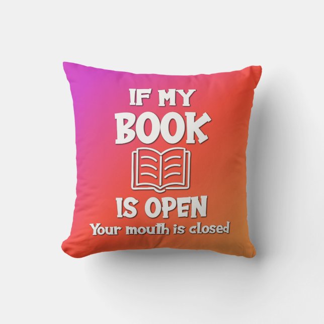 Als mijn boek open is, is jouw mond dicht kussen (Voorkant)