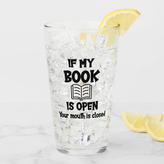 Als mijn boek open is, is uw mond gesloten glas (Achterkant ijs)