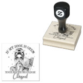 Als mijn boek open is… rubberstempel (Gestempeld)