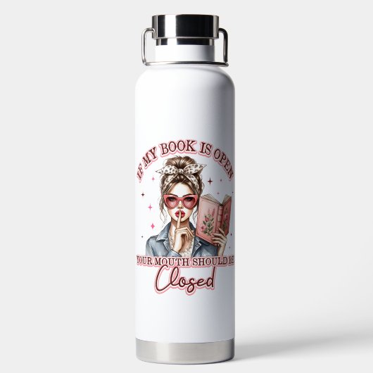 Als mijn boek open is… waterfles (Achterkant)