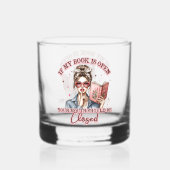 Als mijn boek open is… whisky glas (Voorkant)
