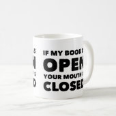 Als mijn boek open koffie Mok is (Voorkant rechts)