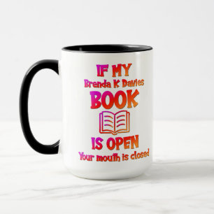Als mijn Brenda K Davies-boek open is Mok