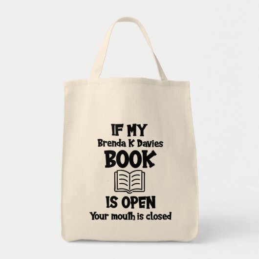Als mijn Brenda K Davies Book open is Tote Bag (Voorkant)