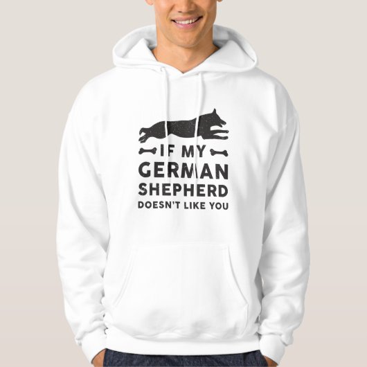 Als mijn Duitse Herder Hondenliefhebber  Grappig C Hoodie (Voorkant)