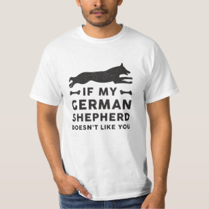 Als mijn Duitse Herder Hondenliefhebber Grappig C T-shirt
