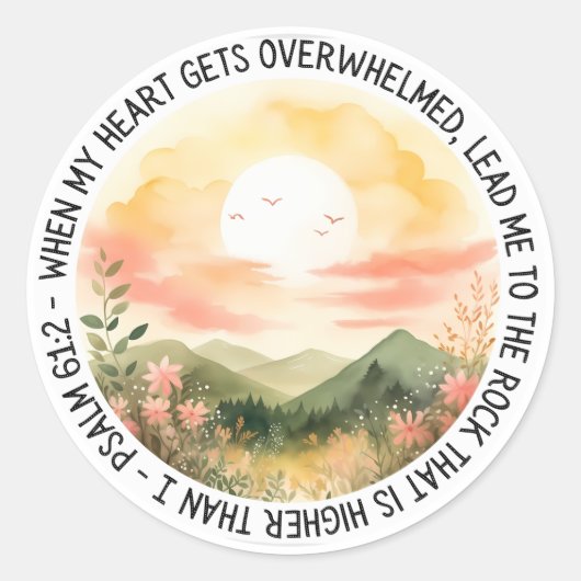 Als mijn hart overstroomt ronde sticker (Voorkant)