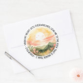Als mijn hart overstroomt ronde sticker (Envelop)