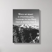 Als mijn hart overweldigd is, is de bijbelversie o canvas afdruk (Voorkant)