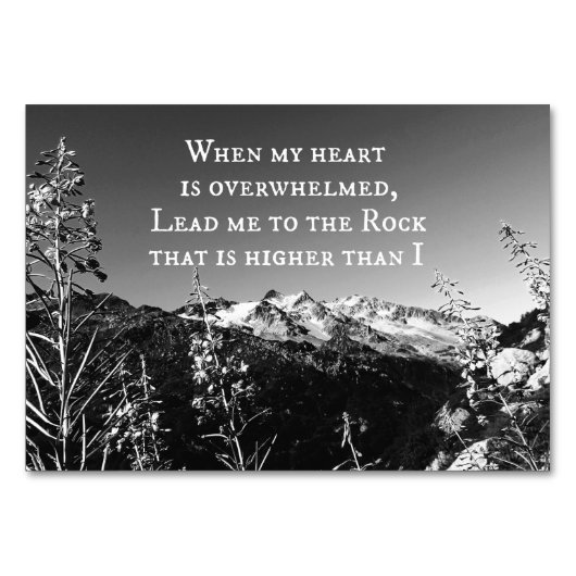 Als mijn hart overweldigd is, is de bijbelversie o kaart (Achterkant)