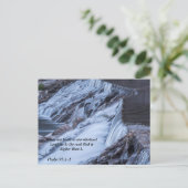 Als mijn hart overweldigd is, is Psalm 95:1-2 Briefkaart (Staand voorkant)