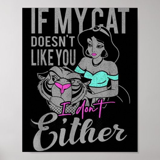 Als mijn kat jou niet mag, doe ik dat ook niet poster (Voorkant)