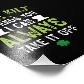 Als mijn kilt je beledigt, grappige St. Patrick's  Foto Afdruk (Hoek)