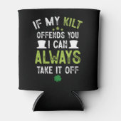 Als mijn kilt je beledigt op St. Patrick's Day Blikjeskoeler (Voorkant)