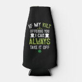 Als mijn kilt je beledigt op St. Patrick's Day Flesjeskoeler (Voorkant)