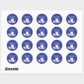 Als mijn laatste e-mail - Grappige kat kantoor hum Ronde Sticker (Vel)