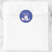Als mijn laatste e-mail - Grappige kat kantoor hum Ronde Sticker (Tas)