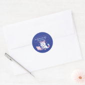 Als mijn laatste e-mail - Grappige kat kantoor hum Ronde Sticker (Envelop)