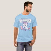 Als mijn laatste e-mail - Grappige kat kantoor hum T-shirt (Voorkant volledig)