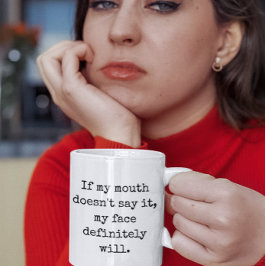 Als mijn mond het niet zegt, Funny Quotes Koffiemok