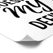 Als mijn mond het niet zegt, zal mijn gezicht zeke poster (Hoek)