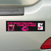 als mijn muziek bumpersticker (Op auto)
