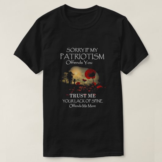 Als mijn patriottisme t-shirt (Design voorkant)