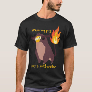 Als mijn pug een Rottweiler ziet T-shirt