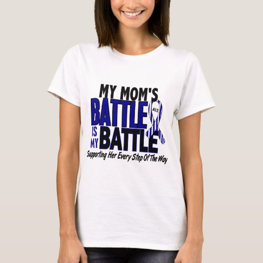 ALS Mijn strijd te 1 mama T-shirt (Voorkant)