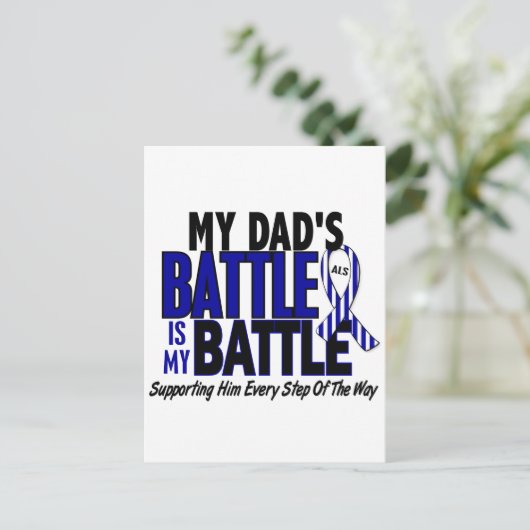 ALS Mijn strijd voor 1 vader Briefkaart (Staand voorkant)