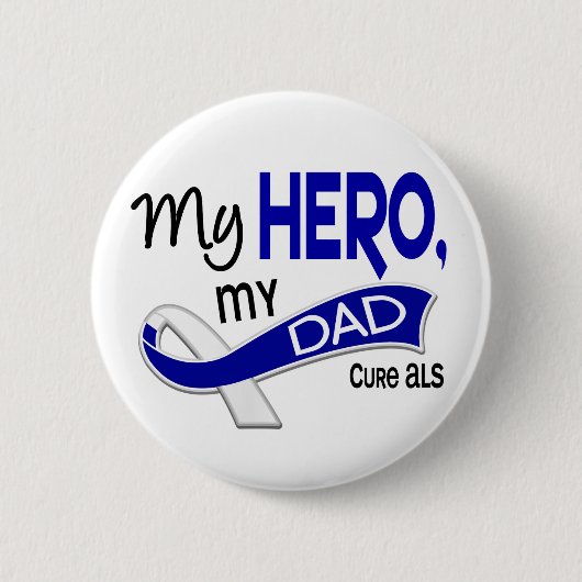 ALS Mijn vader Mijn Hero 42 Ronde Button 5,7 Cm (Voorkant)