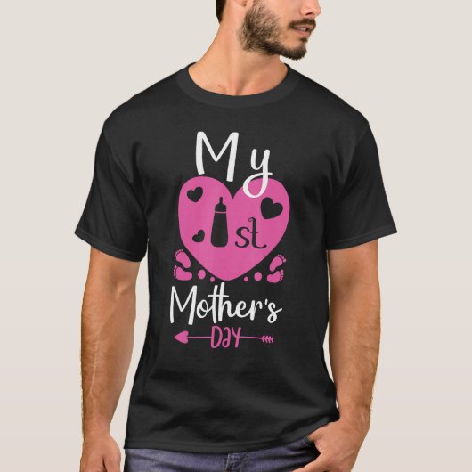 Als moeder mijn eerste moederdag Idee voor 1e moed T-shirt (Voorkant)