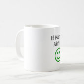 Als Momma geen vrolijk Gezegde met glimlach Koffiemok (Voorkant links)