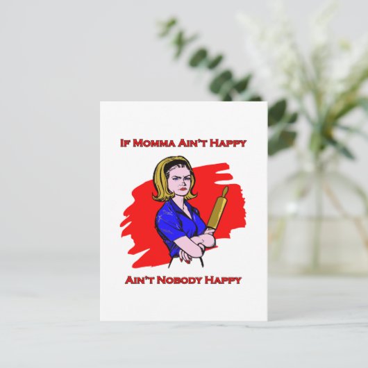 Als Momma niet blij is Briefkaart (Staand voorkant)