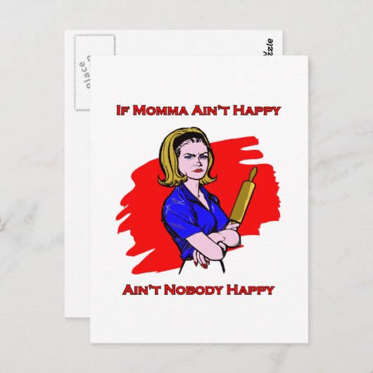 Als Momma niet blij is Briefkaart (Voorkant / Achterkant)