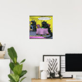 Als Monsters Vegan Worden Grappige Poster (Thuiskantoor)
