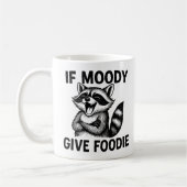 Als Moody, geef Foodie Hangry wasbeer Mok (Links)