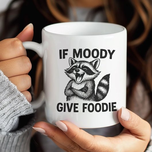 Als Moody, geef Foodie Hangry wasbeer Mok