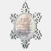 Als morgen begint zonder mij sneeuwvlok Ornament (Rechts)