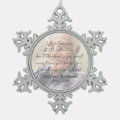 Als morgen begint zonder mij sneeuwvlok Ornament (Voorkant)