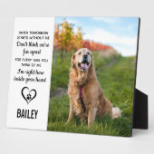 Als morgen zonder mij Pet Dog Memorial begint Fotoplaat (Zijkant)