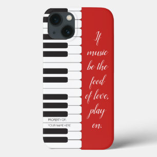 Als muziek het voedsel is van de liefde - piano-th Case-Mate iPhone case
