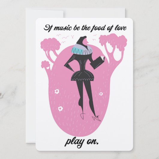 Als muziek het voedsel is van de liefde, speel dan (Voorkant)