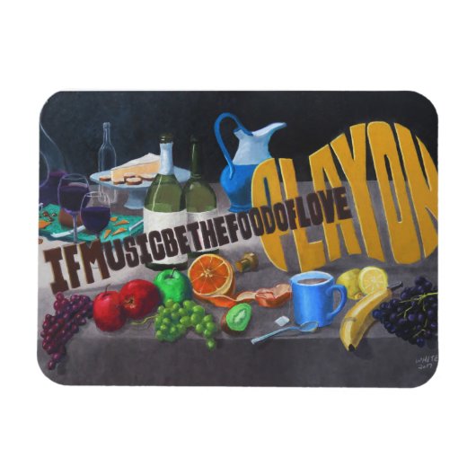 Als muziek het voedsel van de liefde is magneet (Horizontaal)