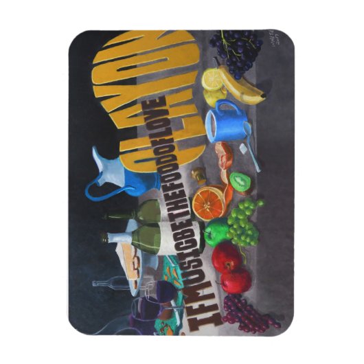 Als muziek het voedsel van de liefde is magneet (Verticaal)