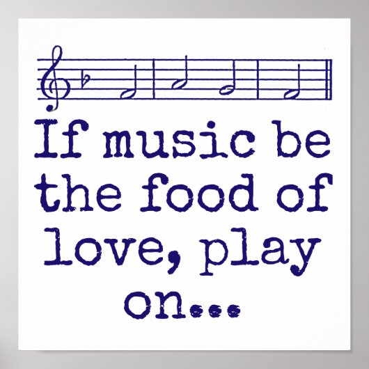 Als muziek het voedsel van de liefde is - muziekpr poster (Voorkant)
