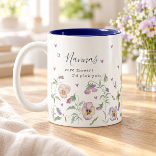 Als Nanas Bloemen Waren Zou Ik Jou Kiezen   Oma Tweekleurige Koffiemok