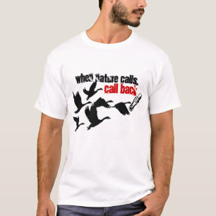 als natuur terugbelt grappige jacht t-shirt