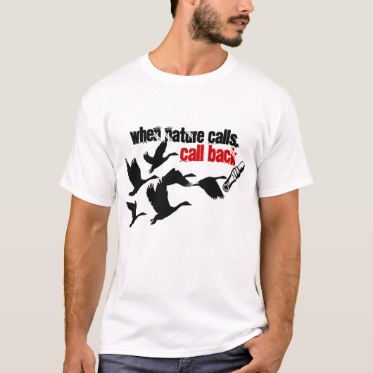 als natuur terugbelt grappige jacht t-shirt (Voorkant)
