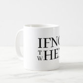Als niet nu koffiemok (Voorkant links)
